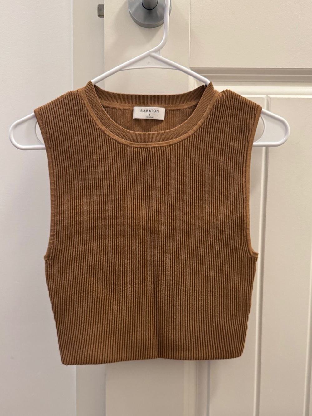 Babaton Ribbed Top - Tan - Picture 3 of 6